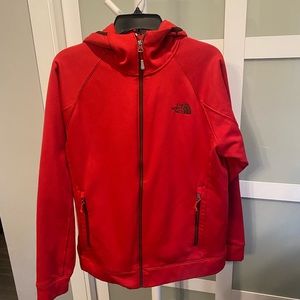 The North Face Red Zip Up Sweater